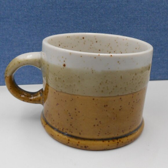 GLAZED SPECKLED THREE TONE CERAMIC MUG STUDIO POTTERY - Picture 3 of 8